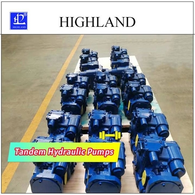 Máy bơm thủy lực song song tốc độ định mức 2500r / phút với điều khiển áp suất và lưu lượng 110cc / R + 110cc / R