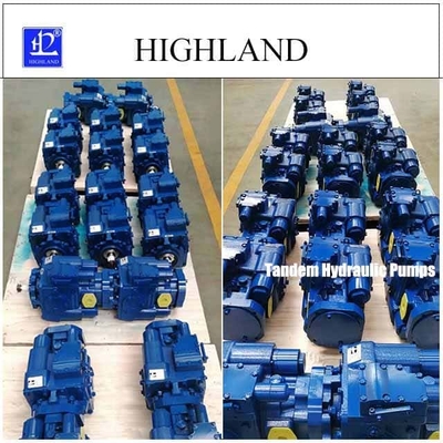 Các thành phần hệ thống thủy lực Máy thu hoạch Máy bơm tandem với cấu trúc sắt đúc
