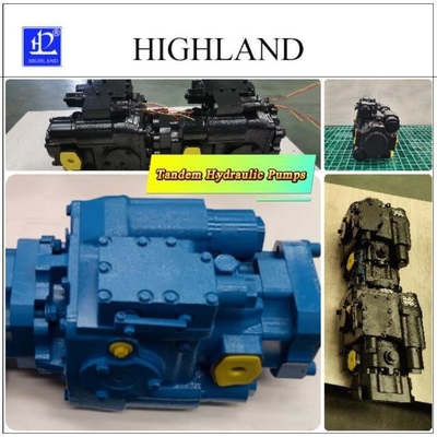 Máy thu hoạch Tandem Máy bơm thủy lực Màu đen Màu xanh Các thành phần sắt đúc